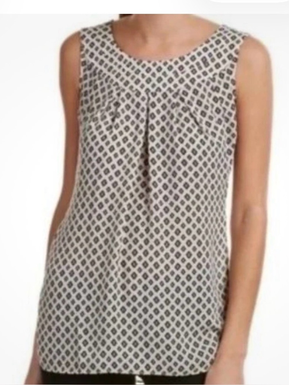 Cabi S #3272 cleo geometric diamond print retro tank coastal workwear classic - Picture 2 of 13
